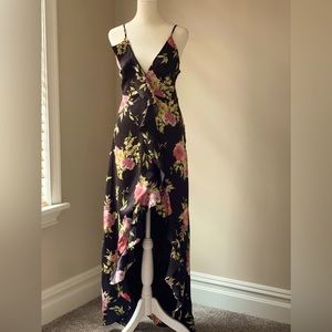 Black dress with flowers